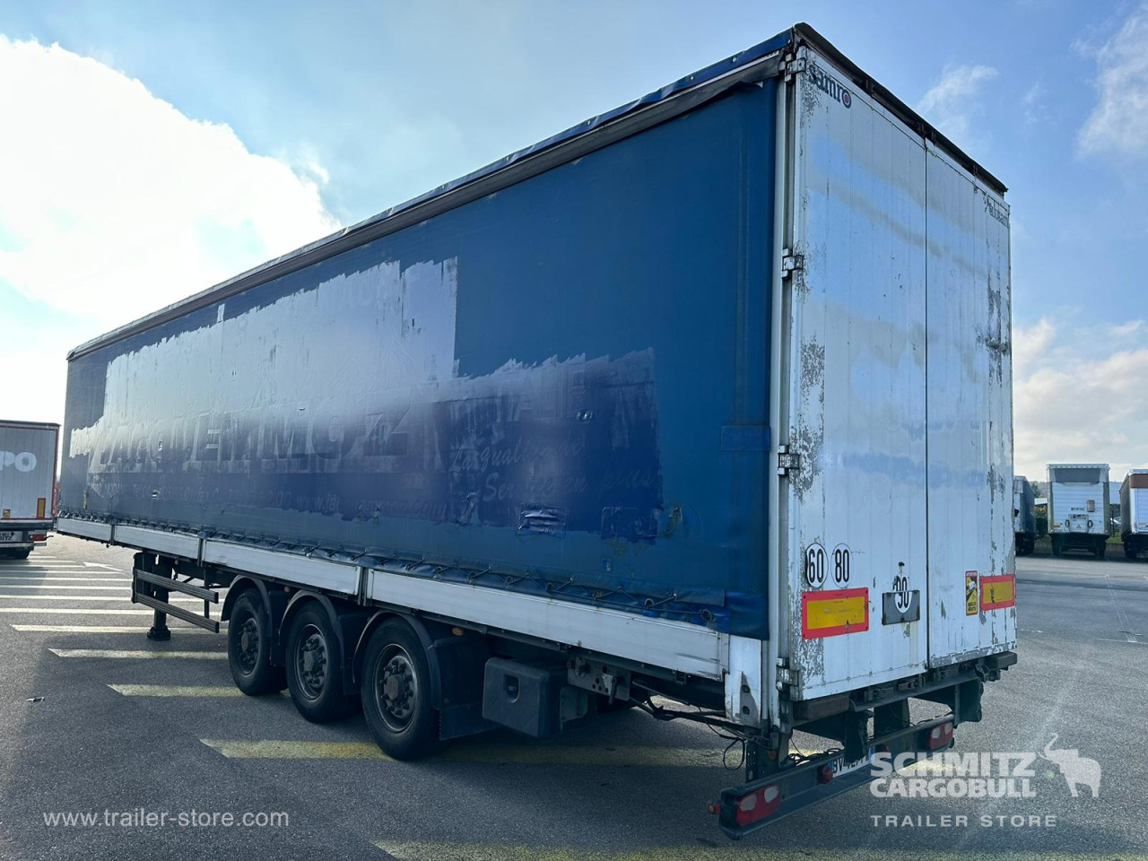 SAMRO Semitrailer Curtainsider Dropside 