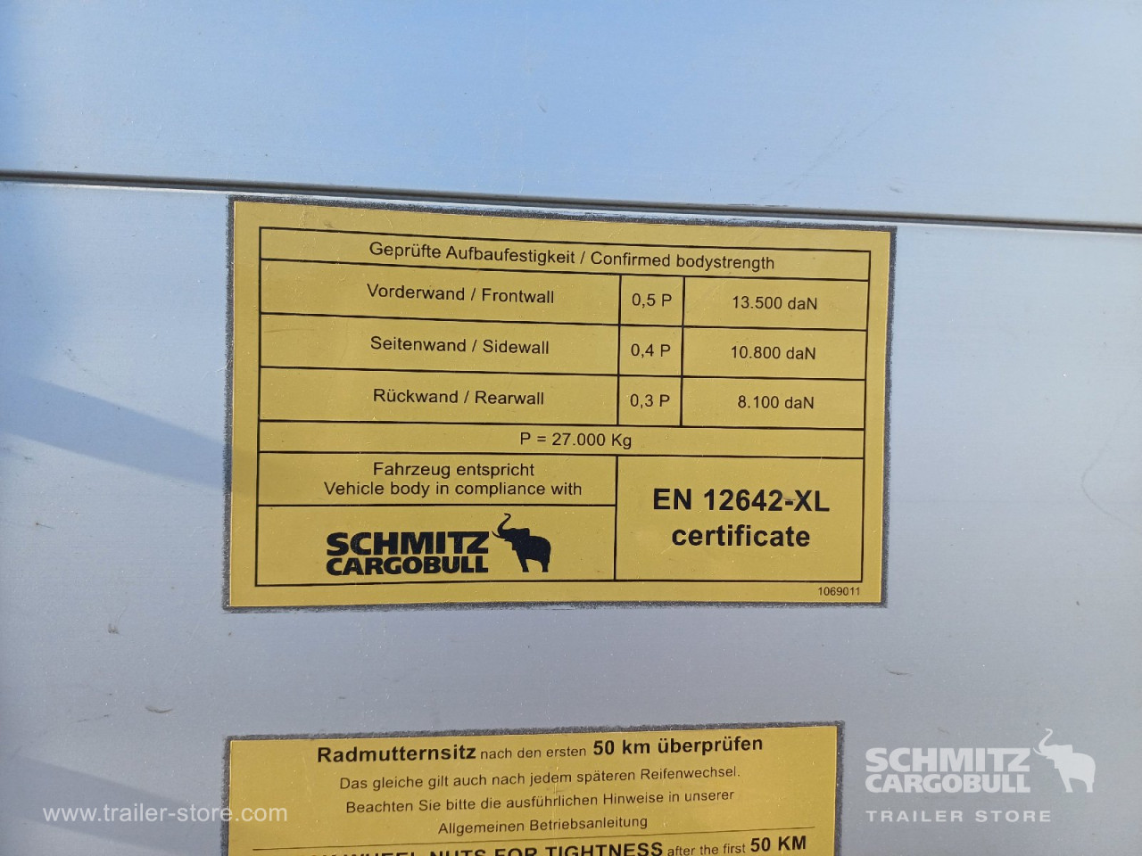 Schmitz Cargobull Curtainsider Standard Staplerhalterung 