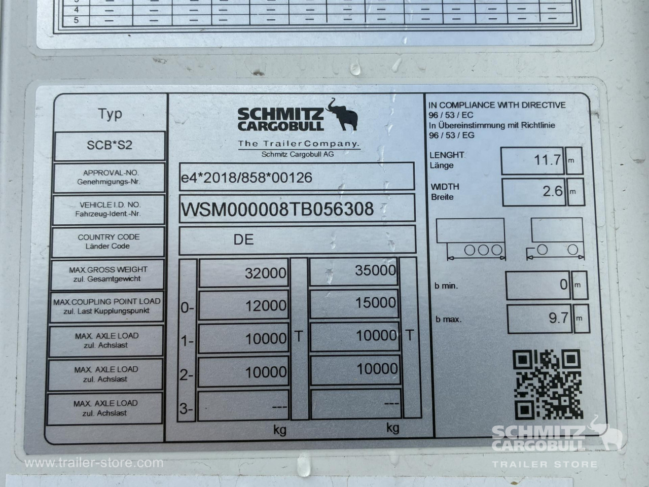Schmitz Cargobull Tiefkühler Standard Ladebordwand 