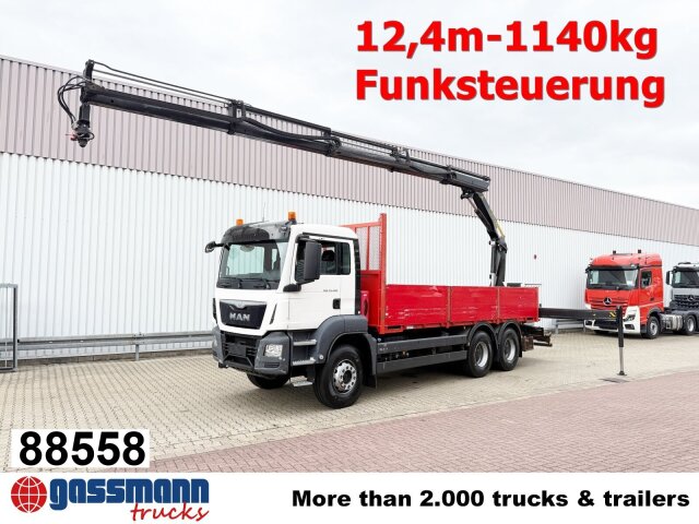 MAN TGS 33.400 6x4 BB, Navi, Heckkran PK18002-EH C, 